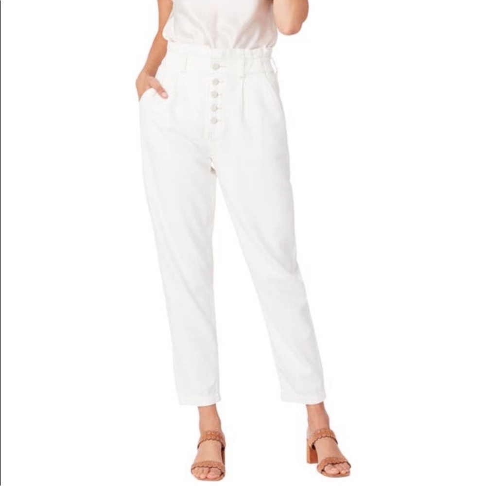 Paige Denim — White Paperbag Jeans